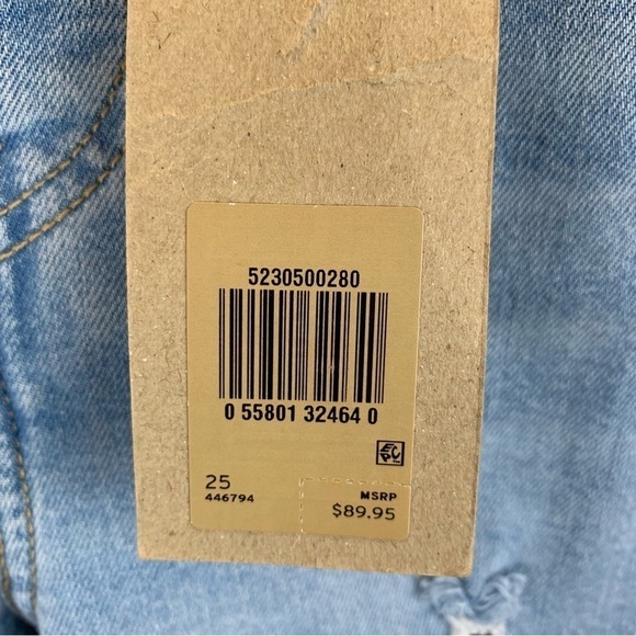 Levi's NWT Wedgie Skinny High Rise Distressed Light Wash Jeans Women's 25 - Picture 6 of 8